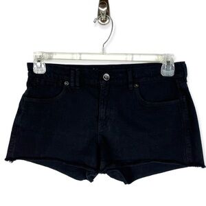 4 for $40 SALE! Madewell Midrise Raw Hem Jean Shorts, Black, Size 27